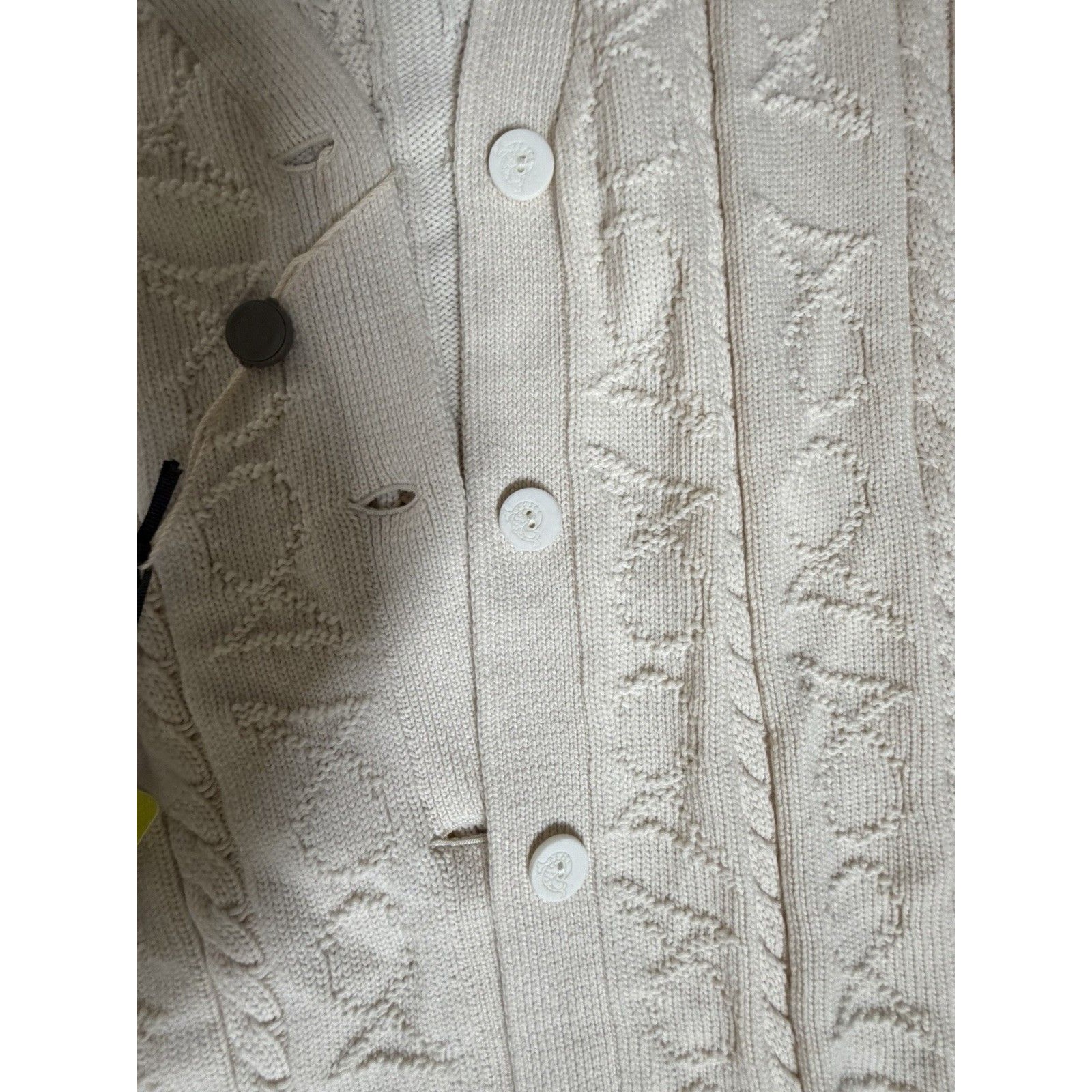 Pucci Junior Girls Cream Cable Knit Cardigan Sweater Size 12 Years Pu9a40 Nwt — image 5 of 8